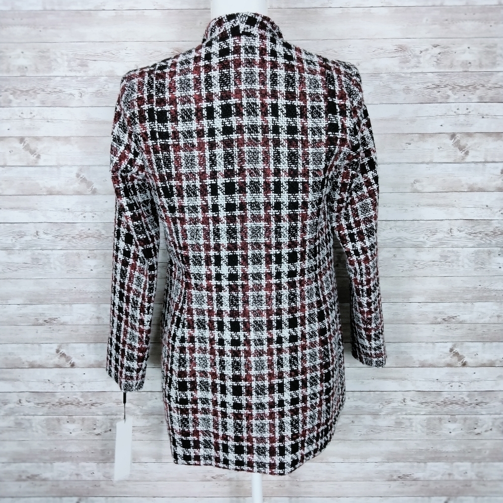 Calvin Klein Tweed Suit Jacket Open Front - Picture 4 of 8